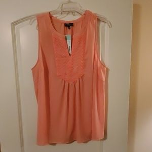NWT 2X Coral sleeveless blouse